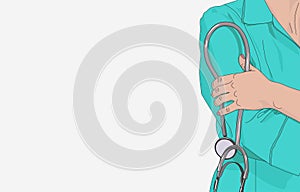 Doctor woman with stethoscope