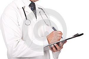 Doctor writing prescriptions