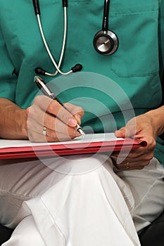 Doctor writting photo