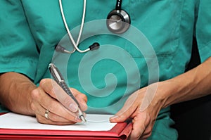 Doctor writting photo