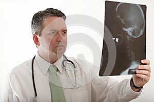 Doctor with x-ray photo