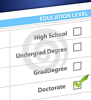 Doctorate education level survey