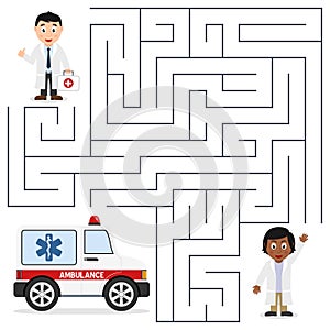 Doctors and Ambulance Maze for Kids