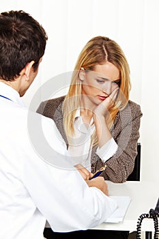 Doctors call. Patient and doctor talking to doctor