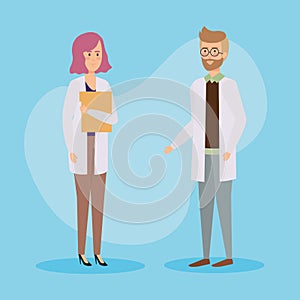 Doctors couple avatars characters