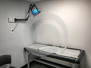 Doctors Examination Bed in Doctor`s Office