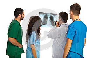 Doctors examine Xray