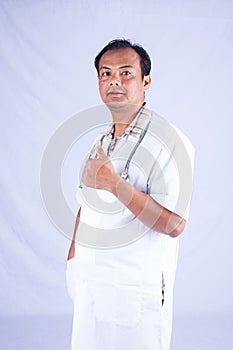 Doctors hand show assent photo