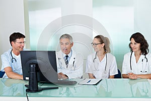 Doctors having a meeting