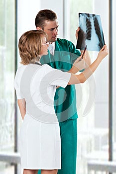 Doctors with x-ray