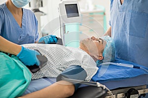 Doctors resuscitating a patient