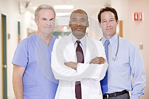 Doctors Standing In A Hospital