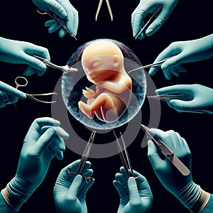 Doctors threatening human fetus live