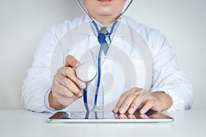 Doctors use stethoscope to check the health of patients.