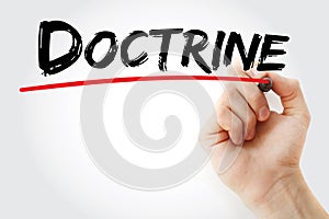 Doctrine - body of teachings or instructions, taught principles or positions, as the essence of teachings in a belief system, text