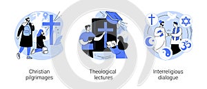 Doctrine of god abstract concept vector illustrations.