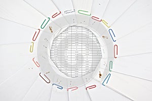 Document of account include sales and receipt place as hole