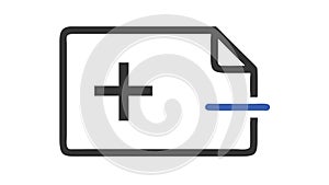 Document Add New Icon Vector Illustration, vector design Generative AI