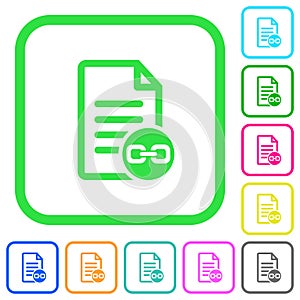 Document attachment vivid colored flat icons