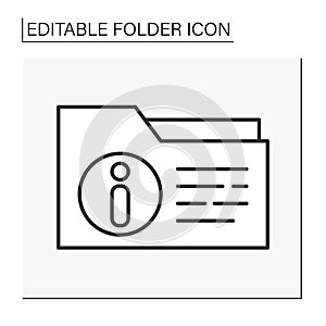 Document case line icon