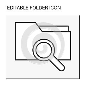 Document case line icon