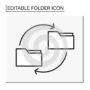 Document case line icon