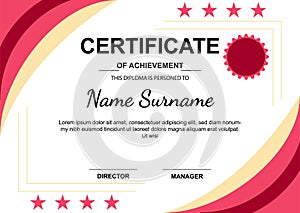 document certificate achievement background template vector design creative