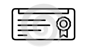 Document with Certificate Seal Icon for Official Records, vector design Generative AI