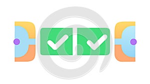 Document with Checkmarks Icon, Verified or Approved, vector design Generative AI