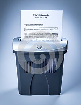 Confidential Document Being Shredded for Security