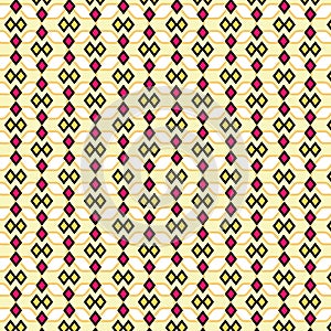 A vibrant yellow background with a pattern of squares and rectangles