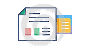 Document with Data Analytics Graphs, for reports and financial insights, vector design Generative AI