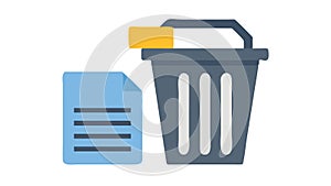 Document Disposal Secure Shredding: Data Privacy Icon, vector design Generative AI