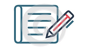 Document Edit Icon - Writing & Content Creation, vector design Generative AI