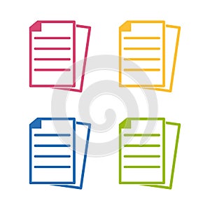 Document - Editable Vector Icon - Isolated On White