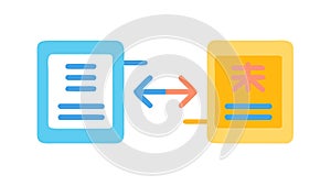 Document Exchange: Data Transfer & Secure File Sharing, vector design Generative AI