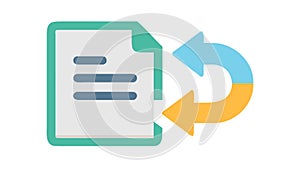 Document Exchange Icon, for data synchronization and information flow, vector design Generative AI