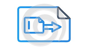 Document Export Icon, File Sharing and Output, vector design Generative AI