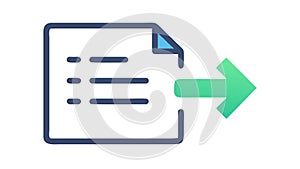 Document Export Icon: File Sharing & Sending, vector design Generative AI
