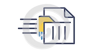 Document Export Icon: Sending & Sharing Digital Files for Collaboration, vector design Generative AI