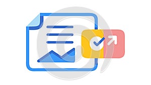 Document Export Icon, vector design Generative AI