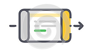 Document Export or Output Flat Icon, vector design Generative AI