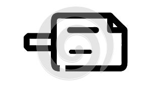 Document File Attached Icon, vector design Generative AI