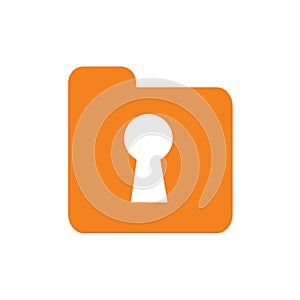 Document File Attachment Folder Secure Keyhole Security Icon Logo