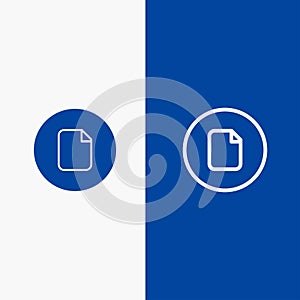 Document, File, Basic, Ui Line and Glyph Solid icon Blue banner Line and Glyph Solid icon Blue banner