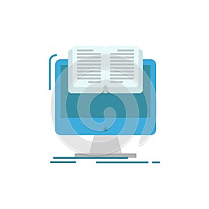 Document, File, Computer, Cv, Book  Flat Color Icon. Vector icon banner Template