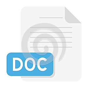 Document File Doc Modern Icon on White photo