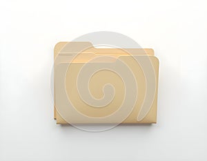 Document File Folder Isolated on White Background