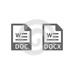 Document file format vector icon