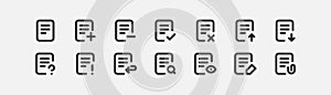 Document file icon set. File edit vectors. symbol document. vector illustration